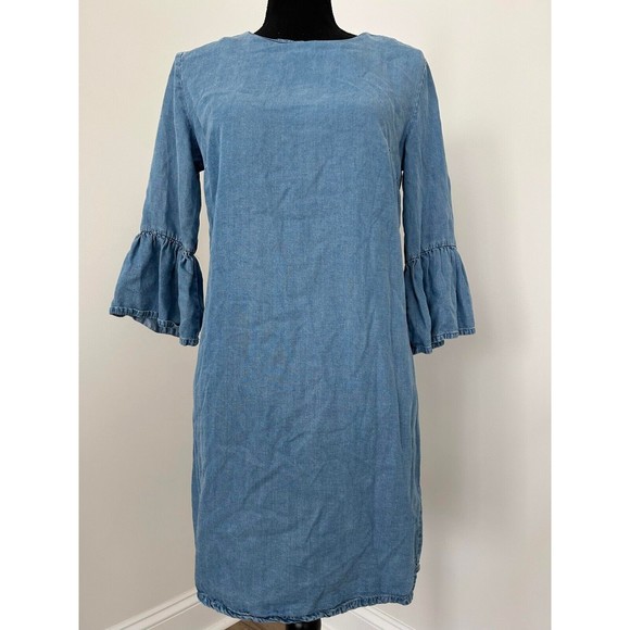 Zara Dresses Zara Womens Denim Dress Size Small Color Blue Casual